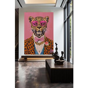 Ceketli Zarif Leopar Posteri – Çerçevelik Özel Tasarım Tablo