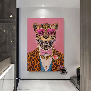 Ceketli Zarif Leopar Posteri – Çerçevelik Özel Tasarım Tablo