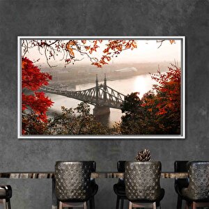 Kırmızı Ağaç Manzarası, Deniz Manzarası, Şehir Ve Nehir Duvar Dekoru