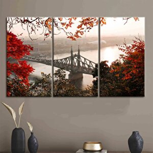 Kırmızı Ağaç Manzarası, Deniz Manzarası, Şehir Ve Nehir Duvar Dekoru