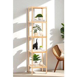 Bambu 5 Raflı Çok Amaçlı Organizer Mutfak Rafı Banyo Düzenleyici Raf Mio-002