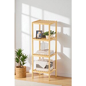 Bambu 4 Raflı Çok Amaçlı Organizer Mutfak Rafı Banyo Düzenleyici Raf Mio-003