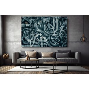 Graffiti Geri Fırça Darbeleri Soyut Kanvas Duvar Sanatı. Sokak Sanatı. Graffiti Kanvas Baskısı.