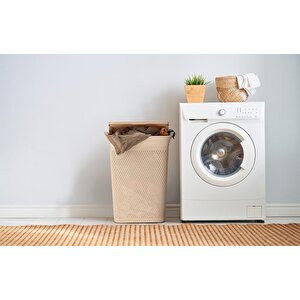 Sy-4630 Plastik Safir Kirli Çamaşır Sepeti 55 Lt Beyaz