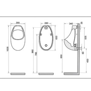 Turavit Onda Pisuvar Arkadan Girişli 5800