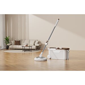 Mop Sap Seti  (ayarlanabilir Alüminyum Sap-çelik  Mop Başlığı,mikrofiber Bez)  3lü Set Vch-6681