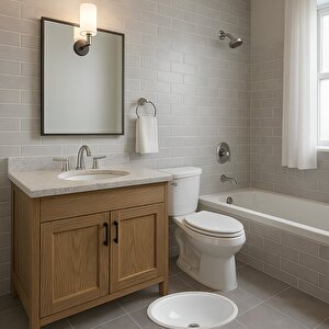 Hilton Oval Tezgah Altı Lavabo 37x47 Cm 5017