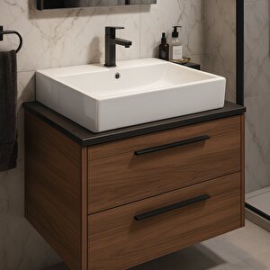 Vega Dikdörtgen Beyaz Delikli Lavabo 50x42 Cm Vg0050