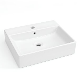 Vega Dikdörtgen Beyaz Delikli Lavabo 50x42 Cm Vg0050