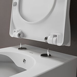 Creavit Elegant Beyaz Kanalsız Asma Klozet Eg321, Creavit Elegant Duroplast Yavaş Kapak