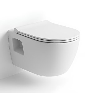 Rondo Rita Beyaz Kanalsız Açık Montaj Asma Klozet Rnd5516, Nkp Grande Yavaş Kapak