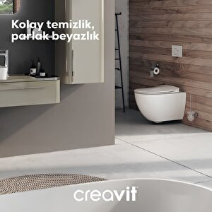 Free Beyaz Kanalsız Asma Klozet Fe322, Creavit Free Duck Duroplast Yavaş Kapak