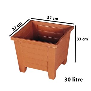 Omnipazar  Sy-5848 Dekoratif Plastik Kare Ayaklı Saksı 30 Litre No 5