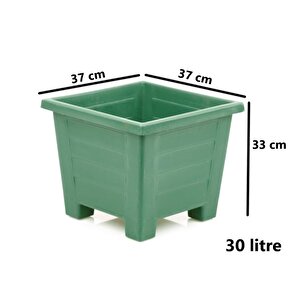 Omnipazar  Sy-5848 Dekoratif Plastik Kare Ayaklı Saksı 30 Litre No 5