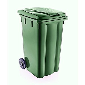 Omnipazar Sy-6511 Eko Tekerlekli Kapaklı Plastik Çöp Konteyneri 240 Lt Yeşil