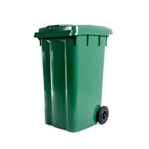 Omnipazar Sy-6511 Eko Tekerlekli Kapaklı Plastik Çöp Konteyneri 240 Lt Yeşil