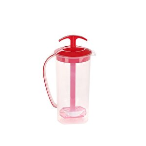 Sy-4564 Plastik Uzun Karıştırıcılı Ayran Sürahi 1,75 Lt Kırmızı