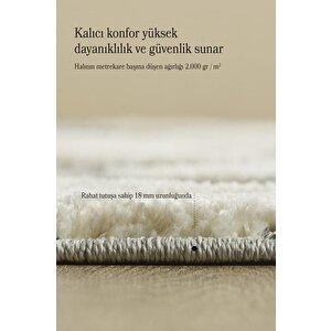 Yuvarlak Halı Yumuşak Bukle Tabanlı Modern Kabartmalı 3d Abstrak Dalga Desenli Krem Gri Renkli Halı