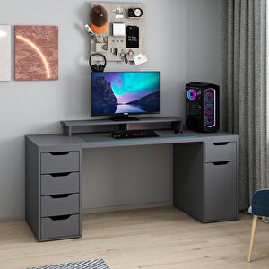 Alen 180 Cm 5 Çekmeceli Dolaplı Çalışma & Oyuncu Masası - Antrasit
