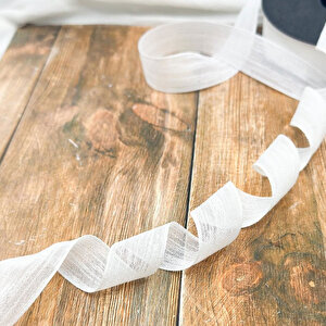 Nopel Keten Kurdele 2.5 Cm  (20 Metre)  Beyaz