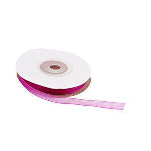 Organze Kurdele 10 Mm (22 Metre)  Fuşya