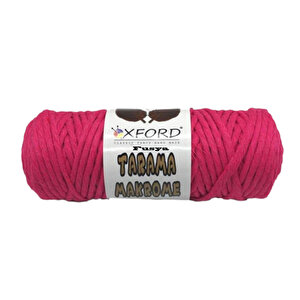Taranabilir Makrome İpi Taranan Makrame Pamuk İpliği 5 Mm 250 Gr  Fuşya