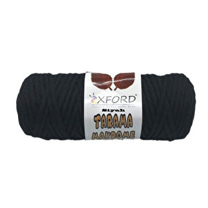 Taranabilir Makrome İpi Taranan Makrame Pamuk İpliği 5 Mm 250 Gr  Siyah