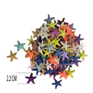 Polyester Deniz Yıldızı Tombul Model 2.2 Cm (100 Adet)  Karışık Renk