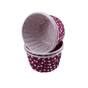 Cupcake Kalıbı Küçük Boy 44*35 Mm (50 Adet)  Puantiyeli Mor