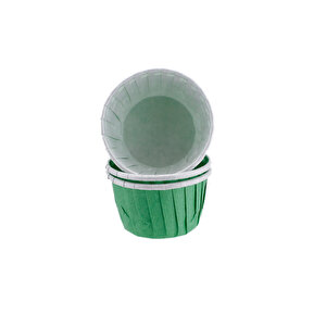 Cupcake Kalıbı Minik Boy Düz Renk  38*30 Mm (50 Adet)  Yeşil