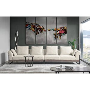 Sokak Sanatı Duvar Dekoru, Renkli Graffiti Pop Art, Banksy Tarzı Aşk Temalı Kanvas 120x150 cm