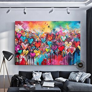 Banksy Grafiti Sanatı Sokak | Kalpler Grafiti Aşk | Grafiti Duvar Sanatı Baskısı | Banksy Kalpler Bo