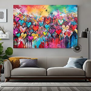 Banksy Grafiti Sanatı Sokak | Kalpler Grafiti Aşk | Grafiti Duvar Sanatı Baskısı | Banksy Kalpler Bo