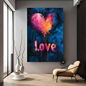 Banksy Tarzı Kalpli Graffiti Duvar Sanatı – Sokak Sanatı Poster Seti (asmaya Hazır)