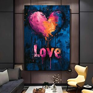 Banksy Tarzı Kalpli Graffiti Duvar Sanatı – Sokak Sanatı Poster Seti (asmaya Hazır)