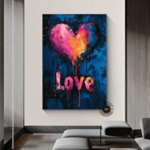 Banksy Tarzı Kalpli Graffiti Duvar Sanatı – Sokak Sanatı Poster Seti (asmaya Hazır) 150x290 cm