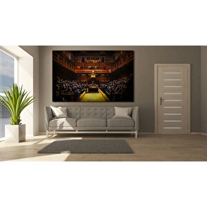 Banksy Şempanze Parlamentosu Kanvas; Banksy Tarzı Reprodüksiyon; Asmaya Hazır Sokak Sanatı