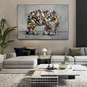 Banksy Kanvas Dekoru; Sokak Sanatı; Graffiti Tablosu