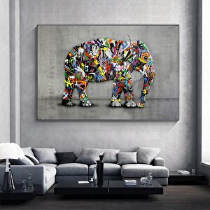 Banksy Kanvas Dekoru; Sokak Sanatı; Graffiti Tablosu