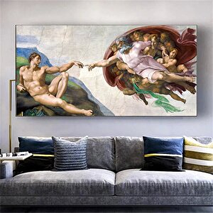 El Graffiti Kanvası; Ellerini Tutan Aşıklar Baskısı; Sokak Sanatı Eller; Graffiti El Tablosu 75x150 cm