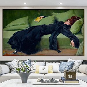 Ramon Casas 'decadent'; Genç Kadın Dekor; Klasik Sanat Baskısı 140x200 cm