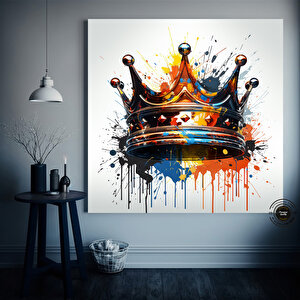 Taç Grafiti Duvar Sanatı, Taç Grafiti Sanatı, Kral Tacı Dijital Sanat Baskısı, Sokak Pop Art