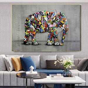 Banksy Kanvas Dekoru; Sokak Sanatı; Graffiti Tablosu