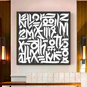 Büyük Soyut Retna Duvar Sanatı – Amerikan Grafiti Reprodüksiyonu, Kanvas Tablo, Poster Baskı