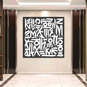 Büyük Soyut Retna Duvar Sanatı – Amerikan Grafiti Reprodüksiyonu, Kanvas Tablo, Poster Baskı