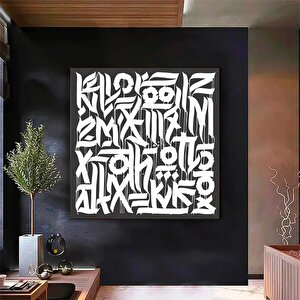 Büyük Soyut Retna Duvar Sanatı – Amerikan Grafiti Reprodüksiyonu, Kanvas Tablo, Poster Baskı