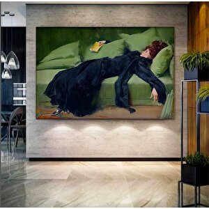 Ramon Casas 'decadent'; Genç Kadın Dekor; Klasik Sanat Baskısı