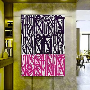 Büyük Soyut Retna Duvar Sanatı; Amerikan Graffiti Reprodüksiyon Tablo; Çerçeveli Kanvas Duvar Tablos
