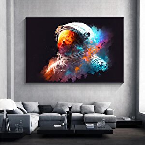 Renkli Astronot Kanvas; Uzay Dekoru