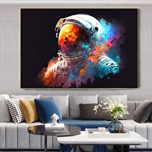 Renkli Astronot Kanvas; Uzay Dekoru